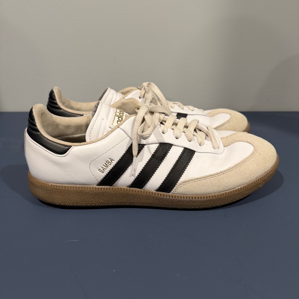 adidas Samba Spikeless Golf Shoes JH6149 Men's 10.5 White Gum Sole